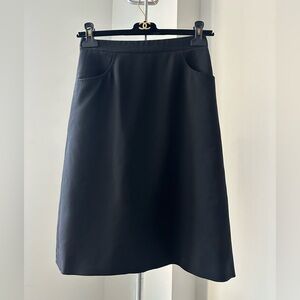 CHANEL Classic Black A-Line Skirt